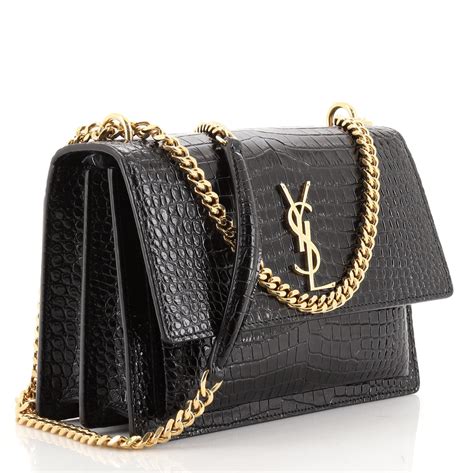 green crocodile ysl bag|saint laurent crocodile bag.